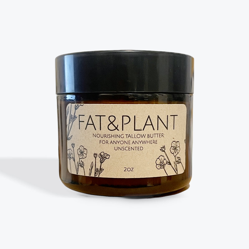 Nourishing Tallow Butter, Unscented, 2oz.