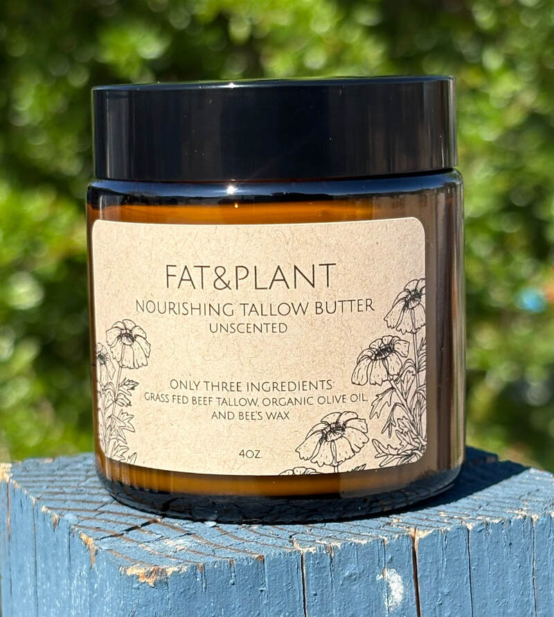 Nourishing Tallow Butter Uscented, 4oz.